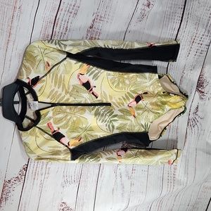 Duluth Trading Co. Women's Suit Up Swim Built-in Bra Long Sleeve One Piece